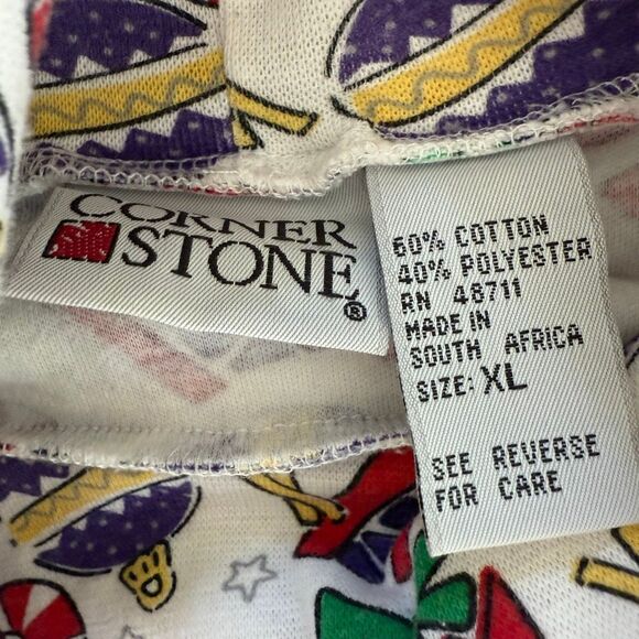 Vintage Cornerstone Present Ornament Candy Cane  Drum Turtleneck XL - Picture 5 of 5